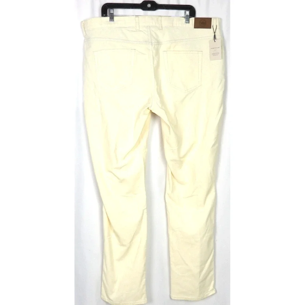 NEW! Peter Millar CROWN Ivory Corduroy Straight Leg Chino Pants Men's 40 X 34‎